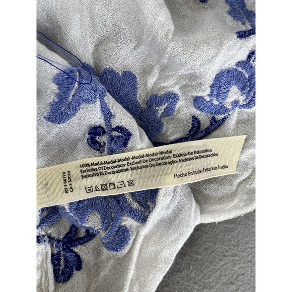 Free People Aida Slip Dress Size M  Womans White Floral Embroidered  Boho Hippie - Picture 13 of 15